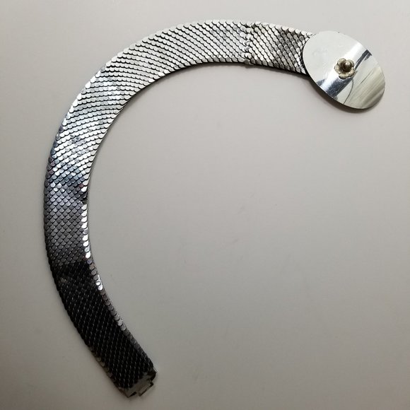 1980s silver fish scale belt - Picture 3 of 8